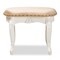 Baxton Studio Gabrielle Sand Velvet Upholstered White-Finished Wood Vanity Ottoman 162-10254 - alternate 7